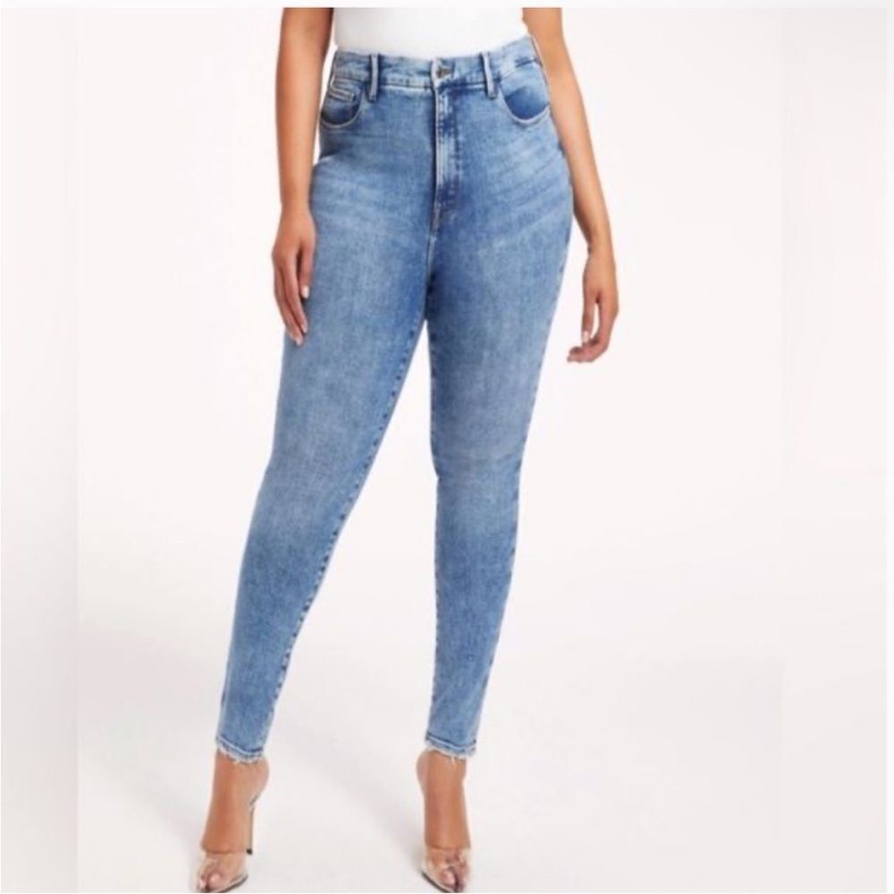 GOOD AMERICAN | Good Legs Acid Wash Indigo Blue Skinny Jeans Women’s Size 0/25